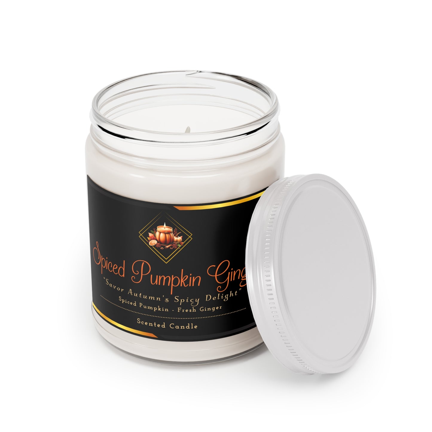Spiced Pumpkin Ginger - Scented Candles, 9oz - Creatively Designed Shop