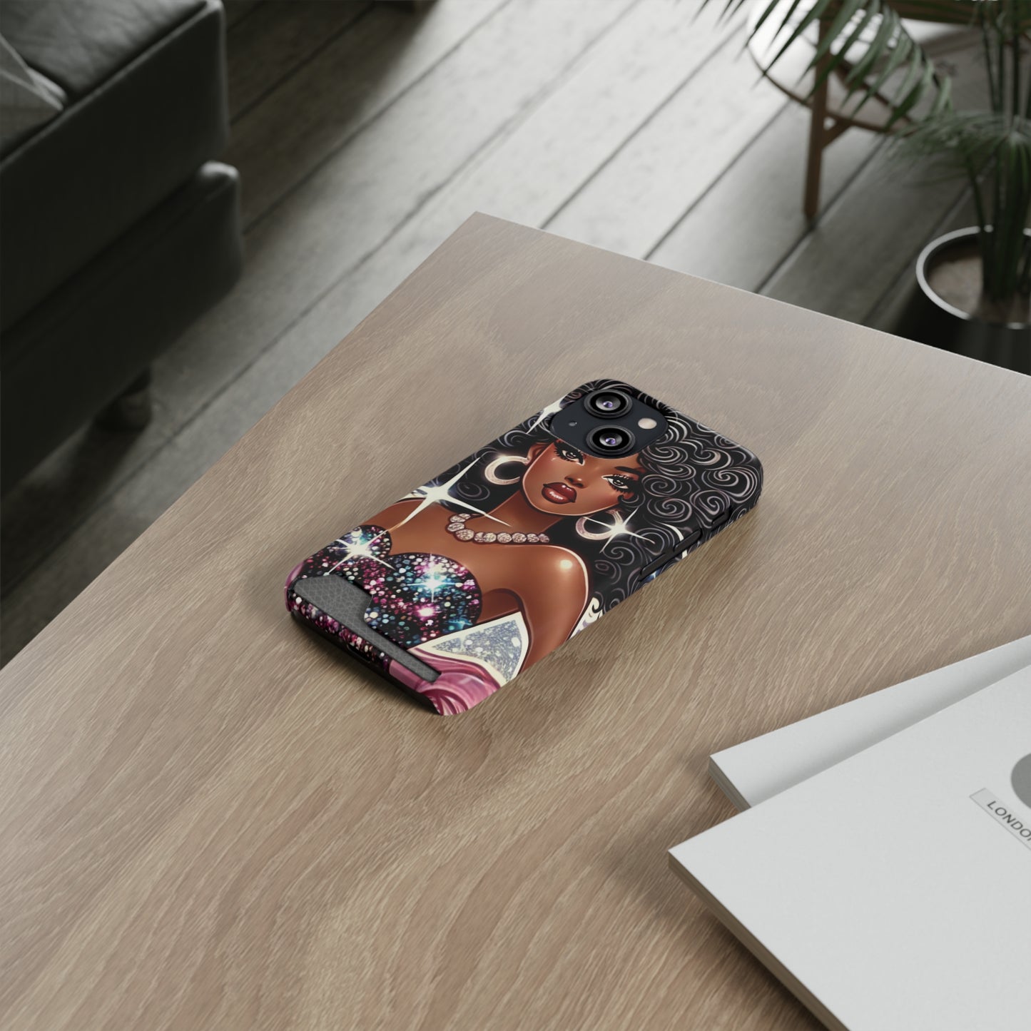 "Gorgeous" - Phone Case With Card Holder - Creatively Designed Shop