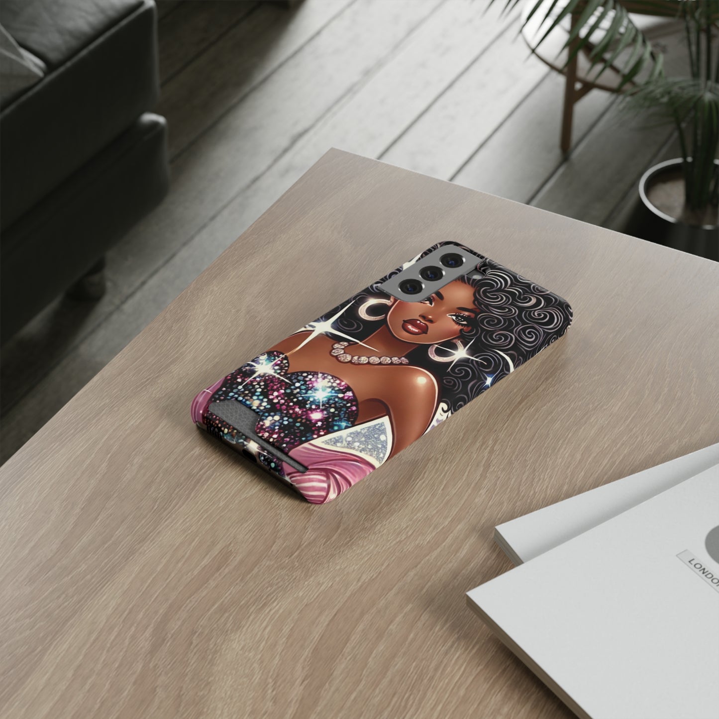 "Gorgeous" - Phone Case With Card Holder - Creatively Designed Shop