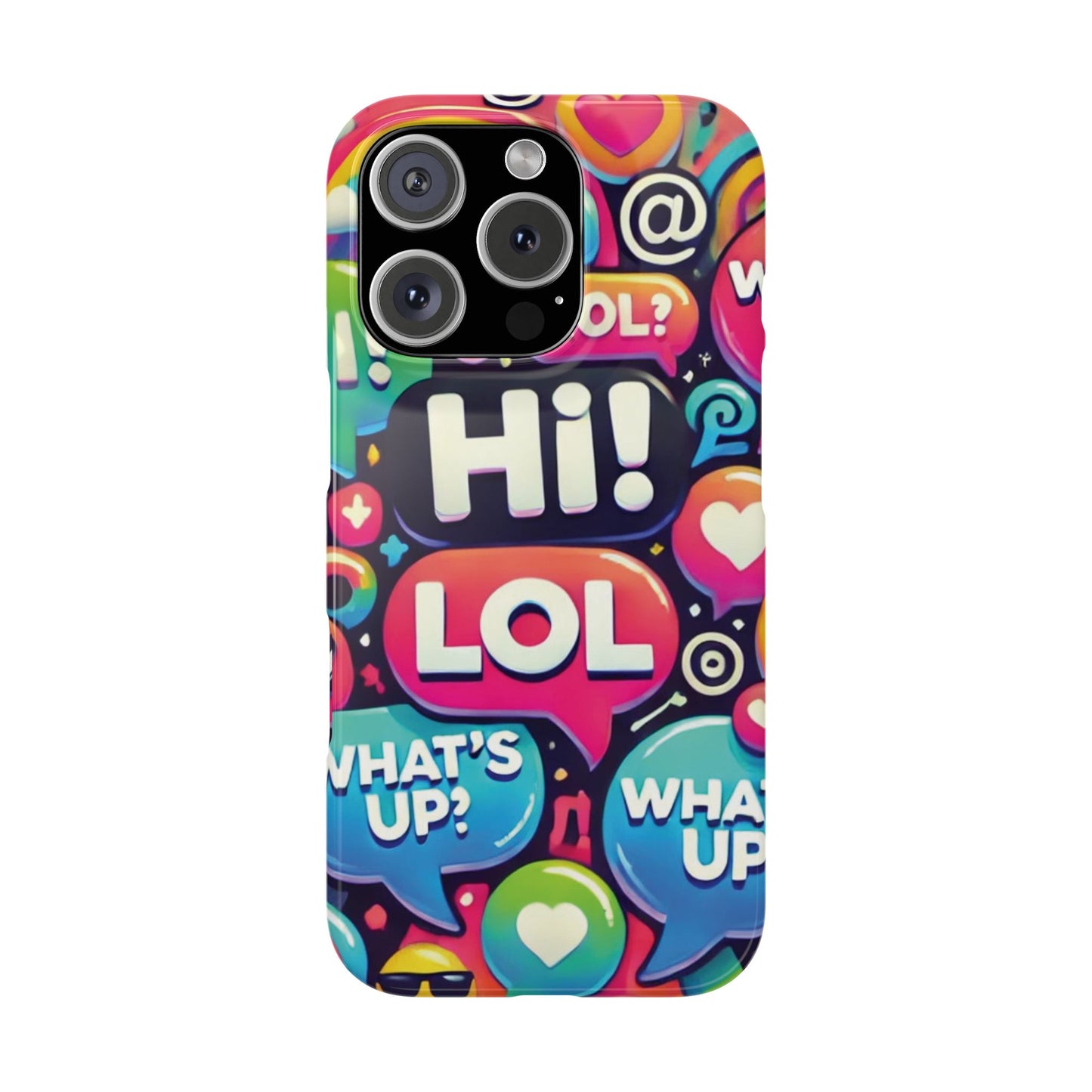 "Text Bubbles" - Slim Phone Cases - Creatively Designed Shop