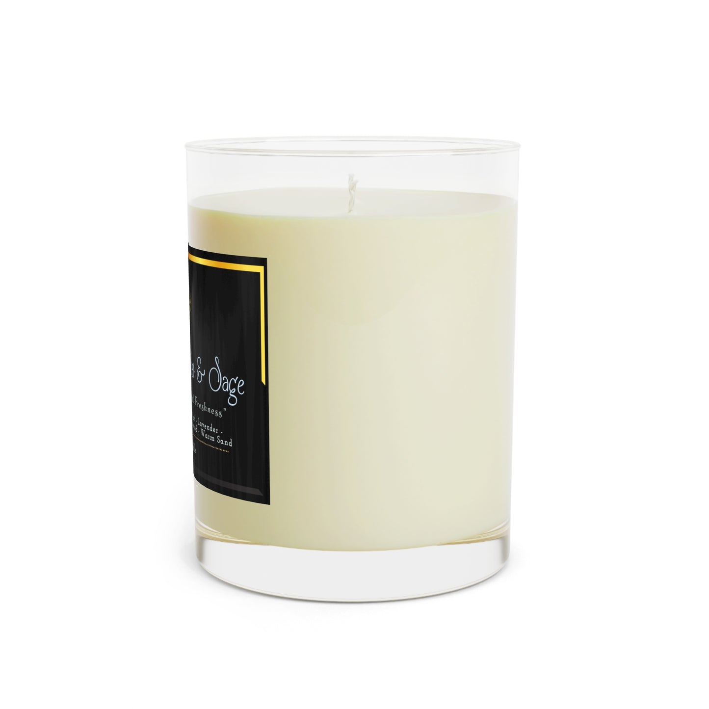 Minted Lavender & Sage - Scented Candle - Full Glass, 11oz - Creatively Designed Shop