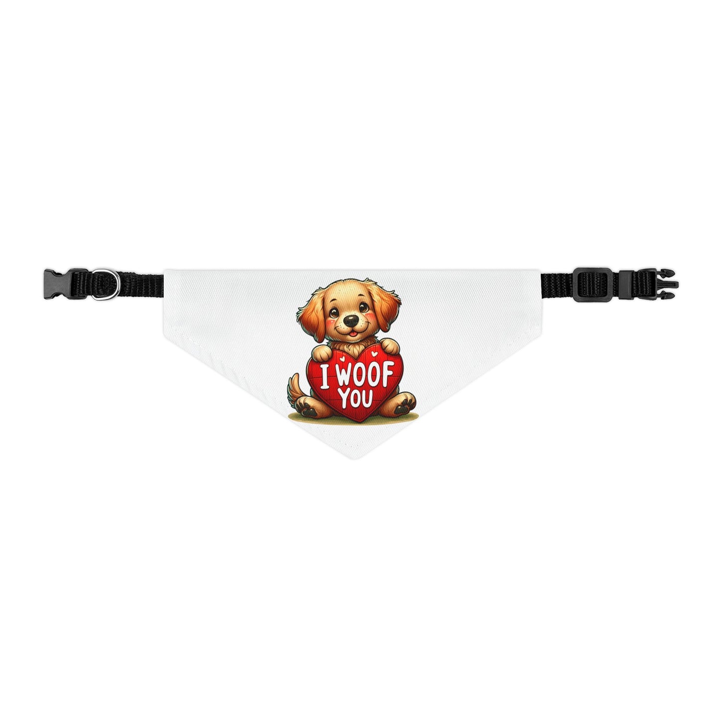 I Woof You - Pet Bandana Collar - Creatively Designed Shop