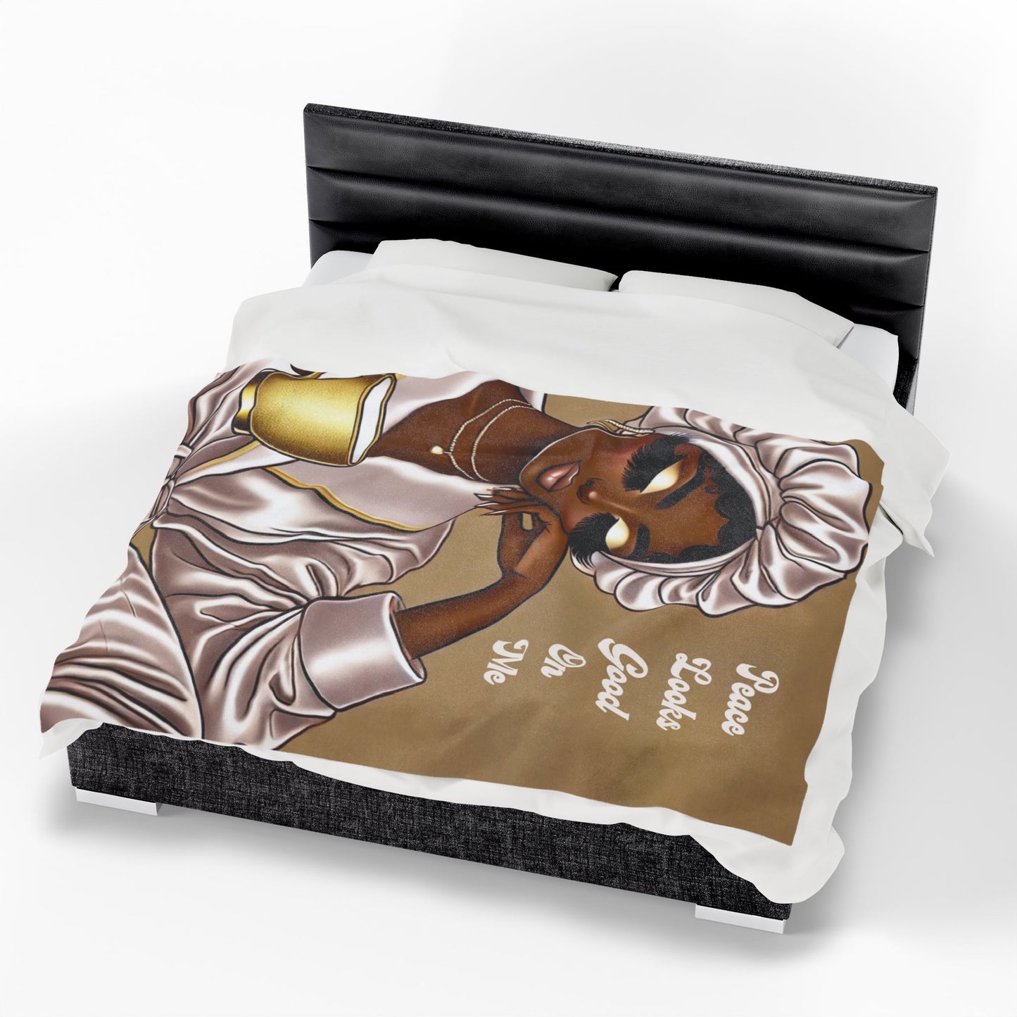 Peace Looks Good On Me - Velveteen Plush Blanket