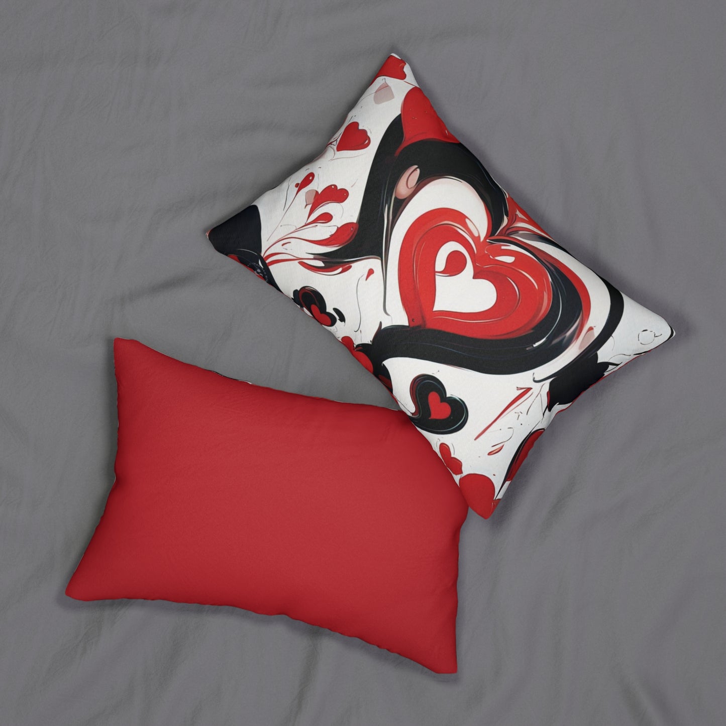 Hearts & Love - Spun Polyester Lumbar Pillow - Creatively Designed Shop