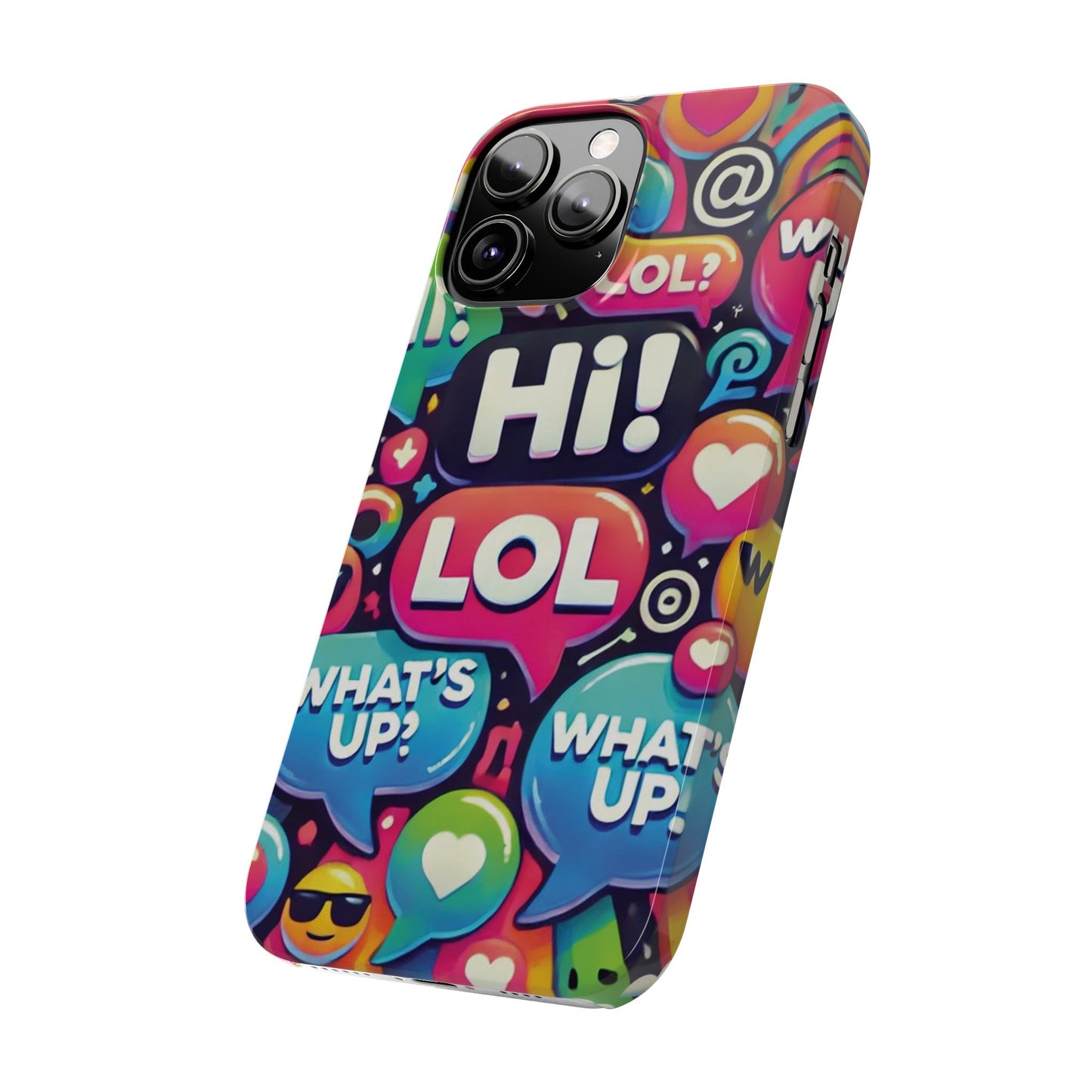 "Text Bubbles" - Slim Phone Cases - Creatively Designed Shop