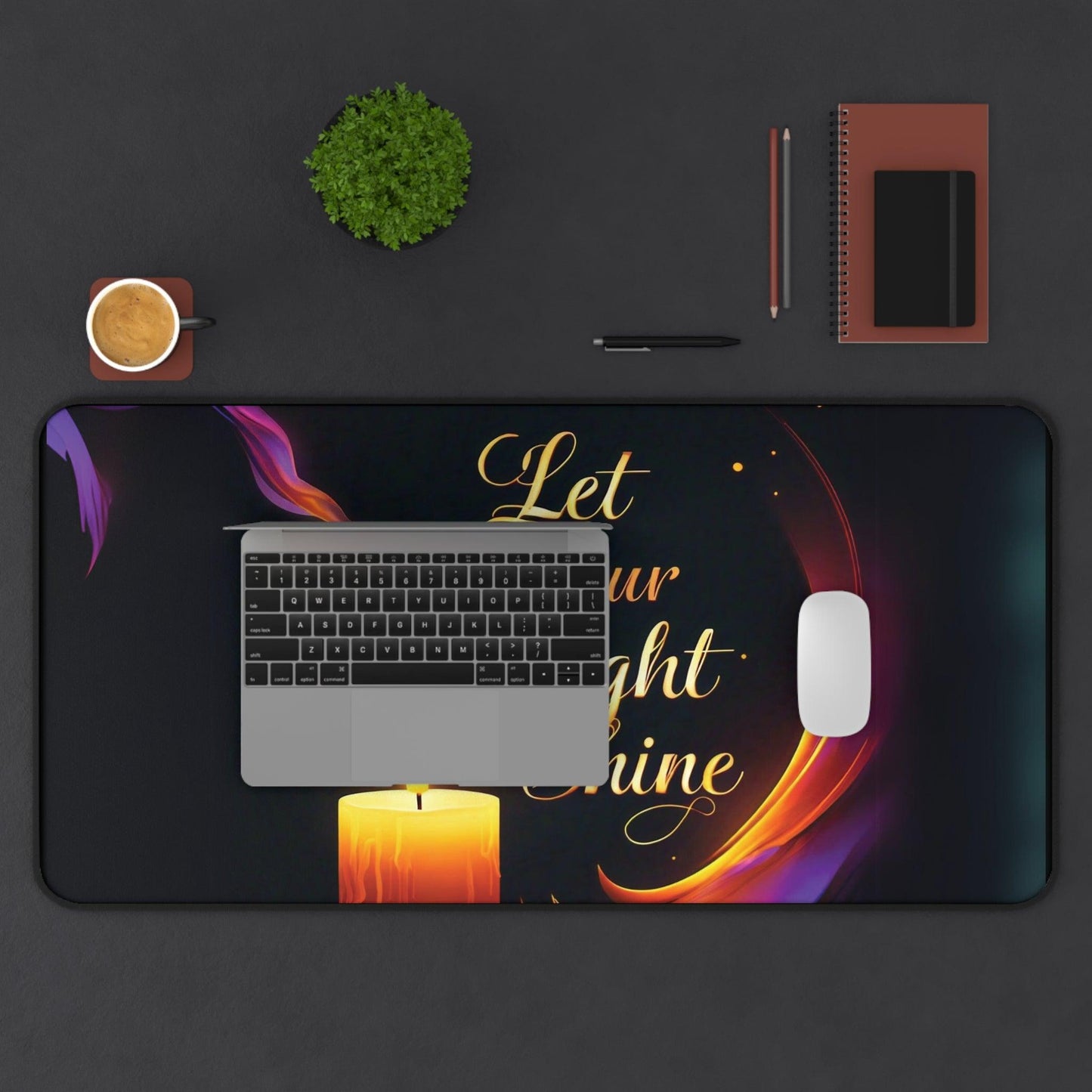 "Let Your Light Shine" - Desk Mat - Creatively Designed Shop