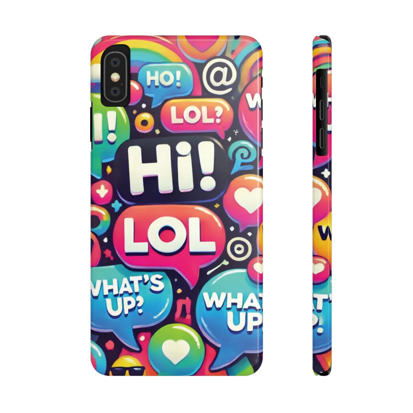 "Text Bubbles" - Slim Phone Cases - Creatively Designed Shop