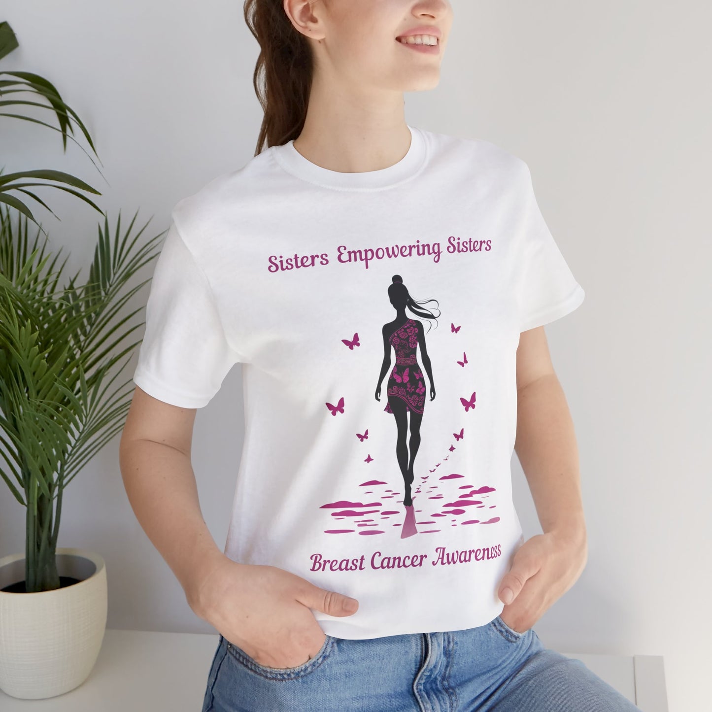 SES Breast Cancer Awareness "Woman" - Unisex Jersey Short Sleeve Tee