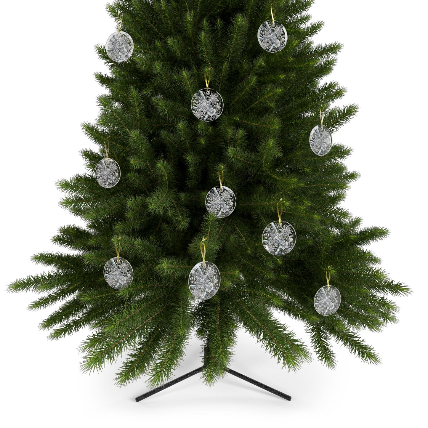 Snowflakes & Ice Crystals - Glass Ornaments - Creatively Designed Shop