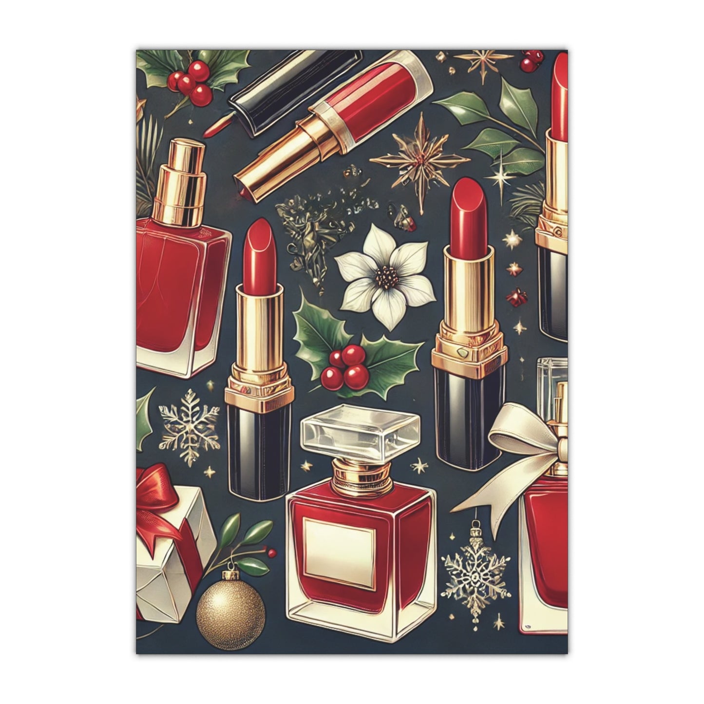 Christmas Glam Makeup Essentials - Gift Wrapping Paper Sheets, 1pc - Creatively Designed Shop