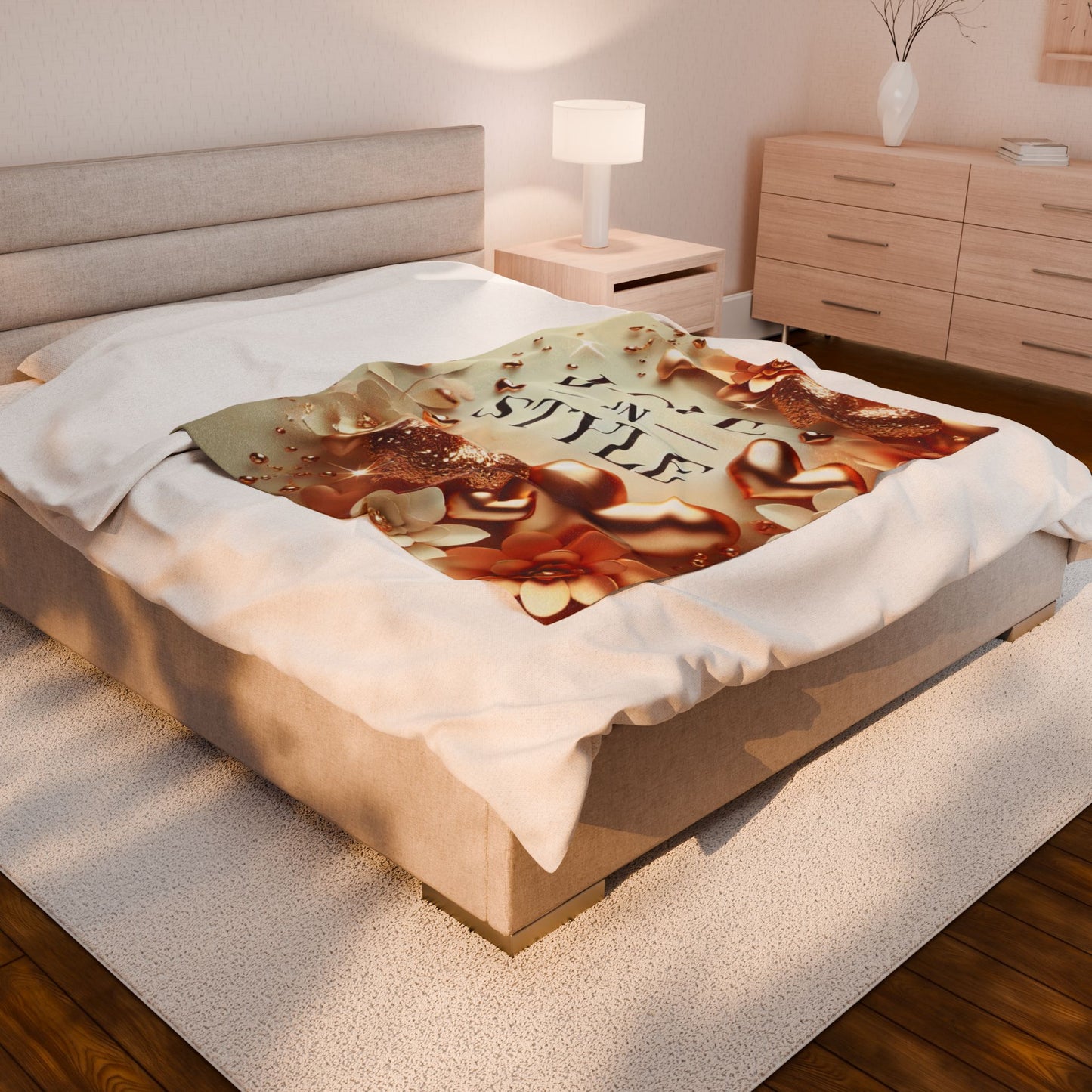 Love In Style - Velveteen Plush Blanket