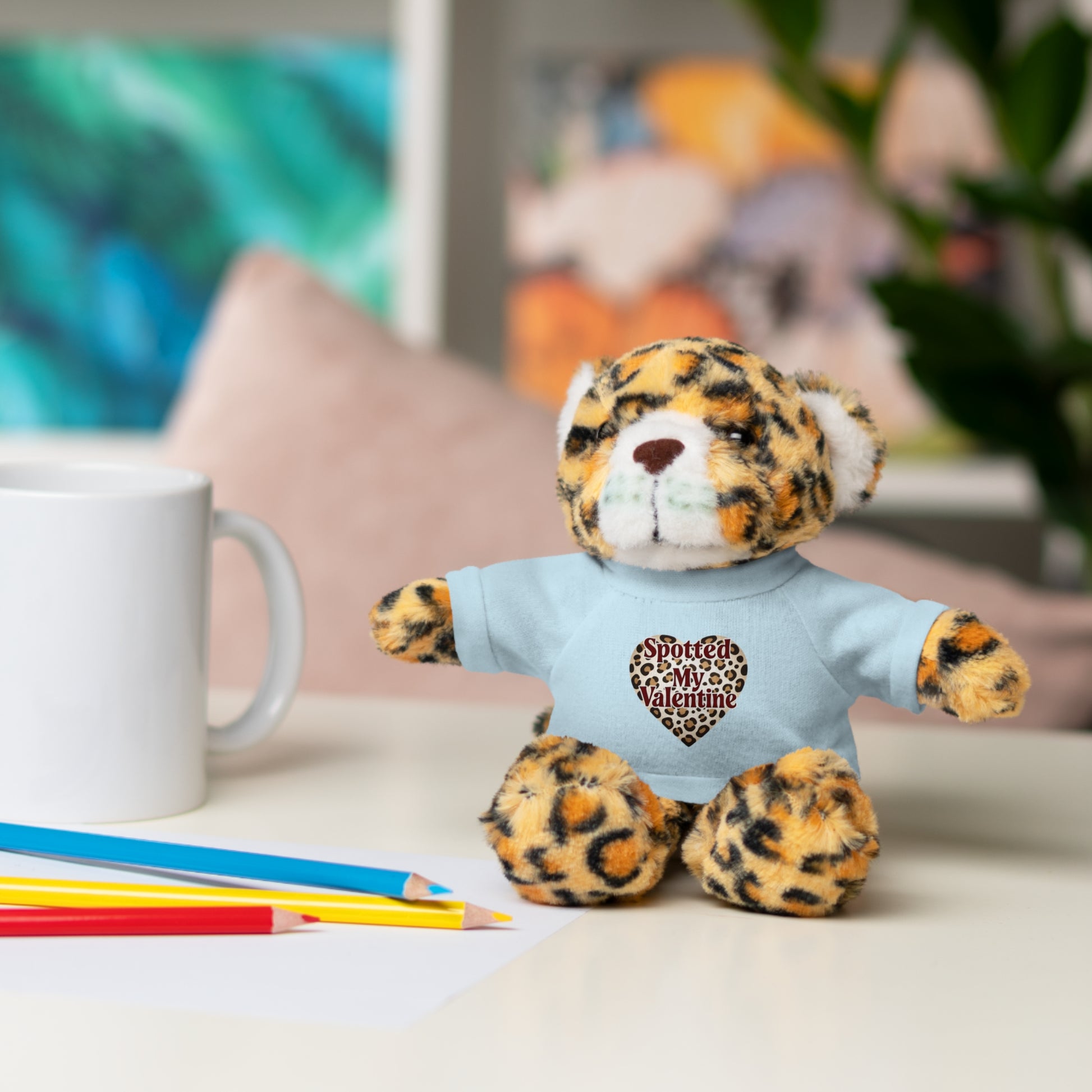 'Spotted My Valentine' - Stuffed Jaquar with Tee - Creatively Designed Shop