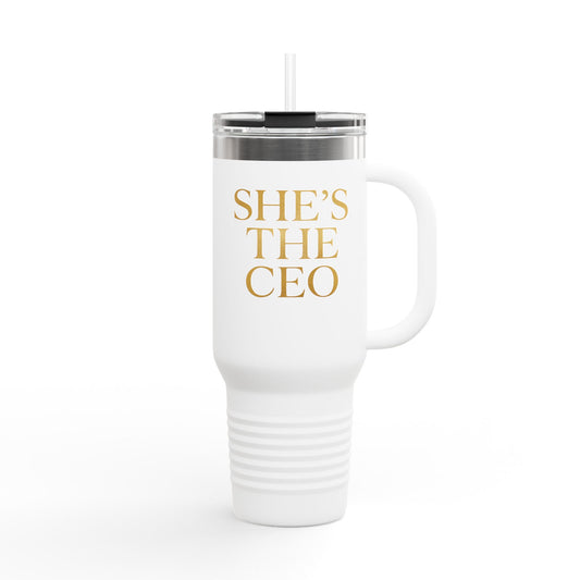 She's The CEO - Insulated Travel Mug, 40oz