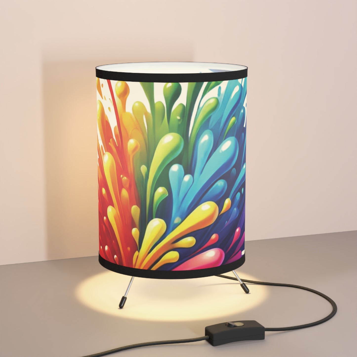 Color Splash - Tripod Lamp with High-Res Printed Shade, US\CA plug