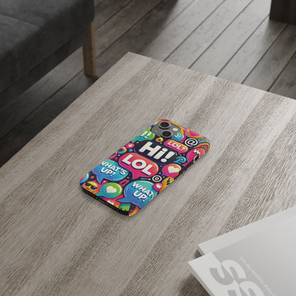 "Text Bubbles" - Slim Phone Cases