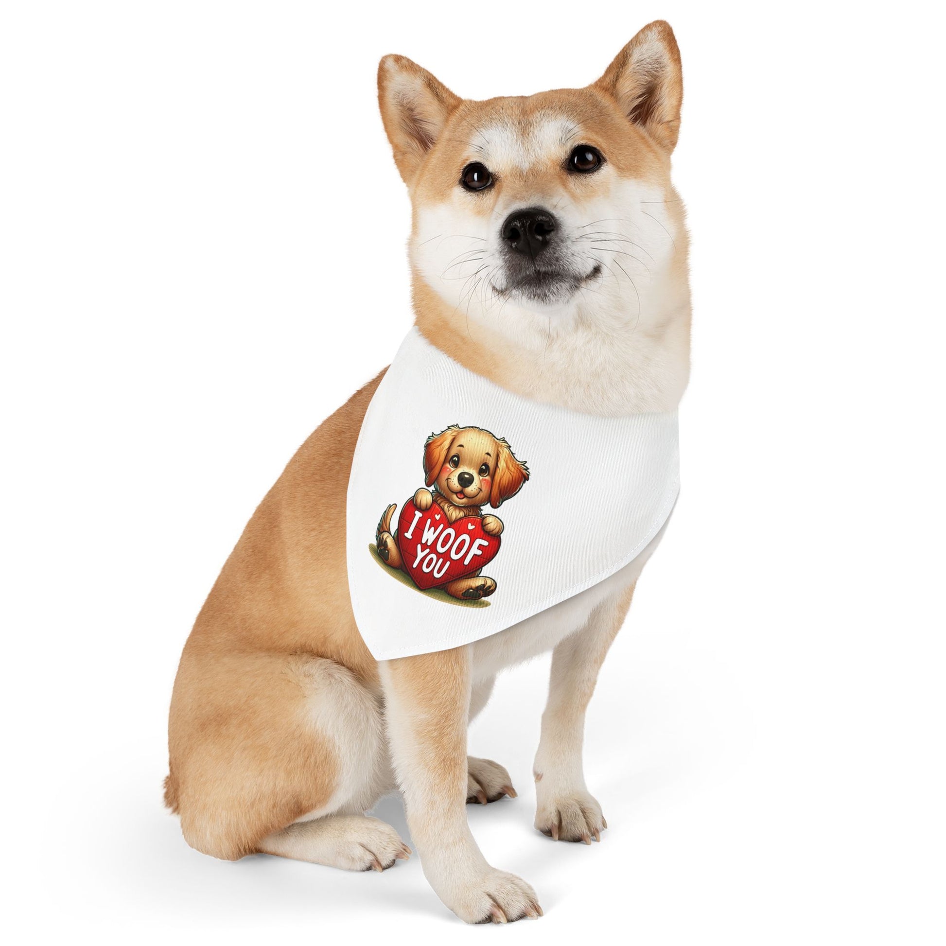 I Woof You - Pet Bandana Collar - Creatively Designed Shop
