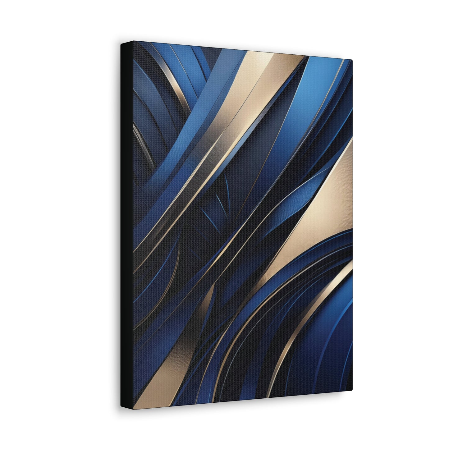 Abstract Blue & Gold - Canvas Gallery Wraps