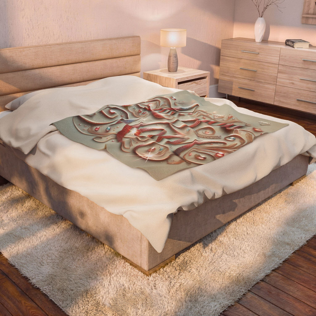 Love You Mom - Velveteen Plush Blanket