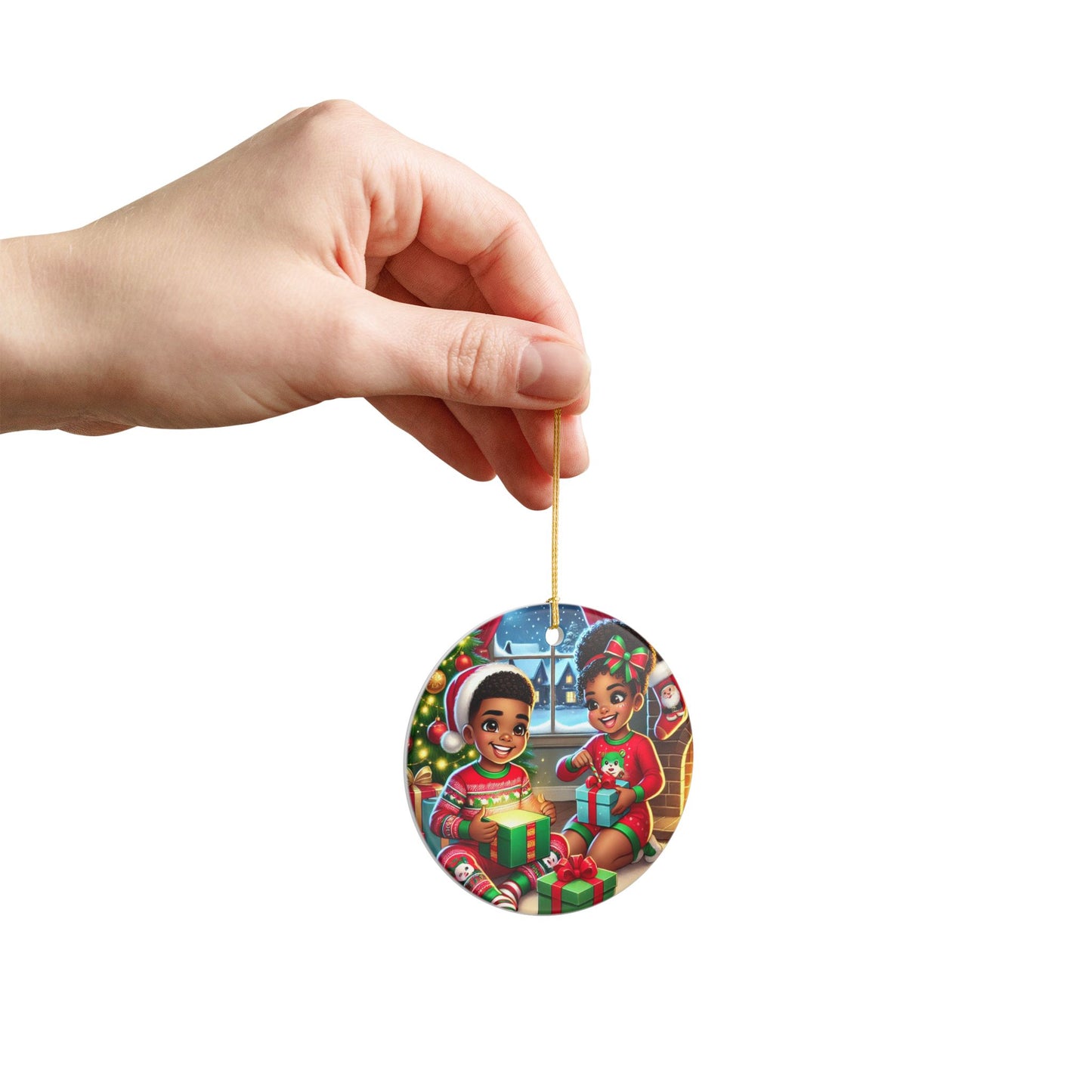 Christmas Joy  - Ceramic Decoration Ornament, (1pc)