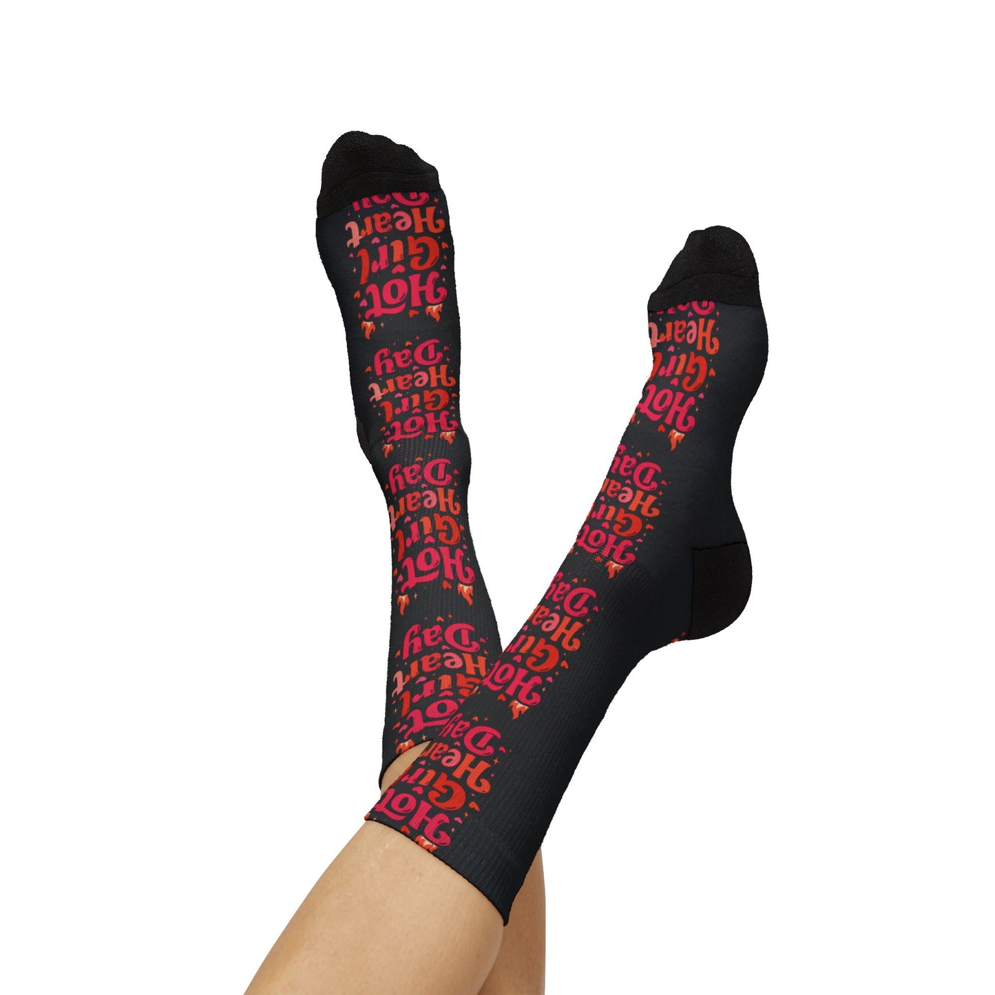 Hot Girl Heart Day Socks