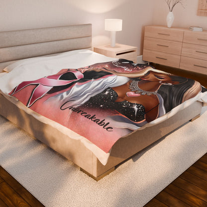 Bold Beautiful Unbreakable - Velveteen Plush Blanket