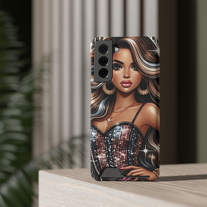 "Beautiful" - Phone Case With Card Holder - Creatively Designed Shop