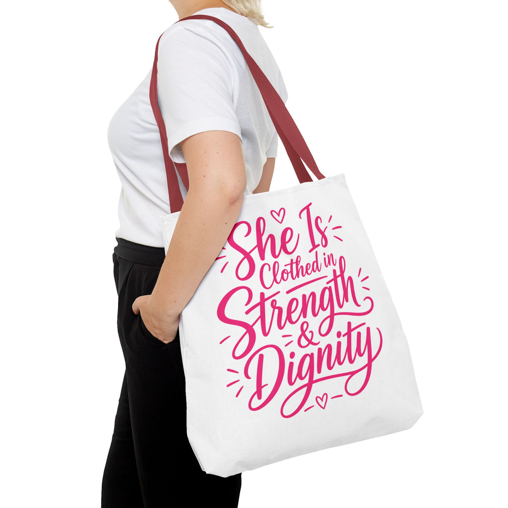 She Is Clothed in Strength & Dignity - Tote Bag
