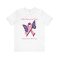 SES Breast Cancer Awareness "Butterfly & Ribbon" - Unisex Jersey Short Sleeve Tee