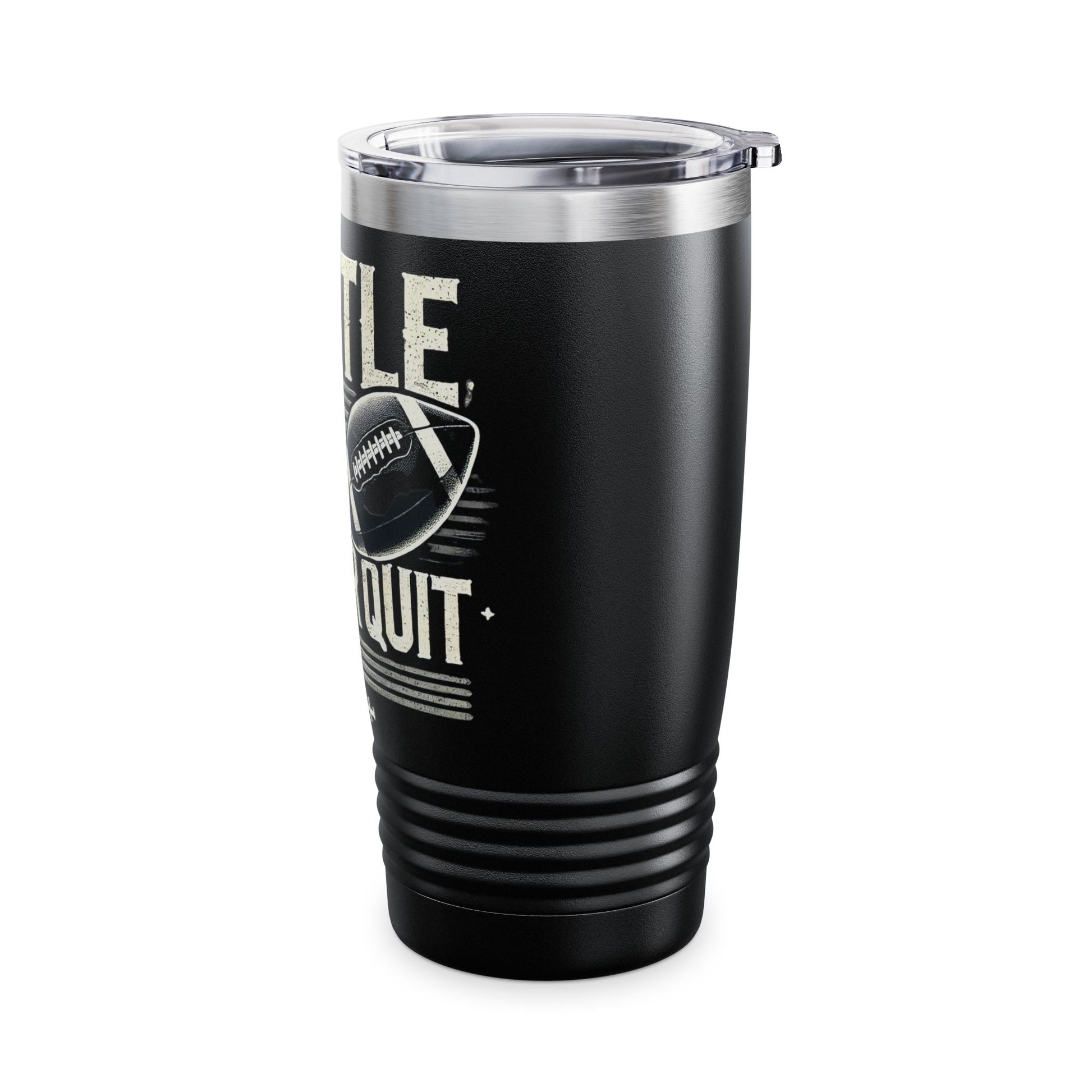 Hustle, Hit, Never Quit - Ringneck Tumbler, 20oz - Creatively Designed Shop