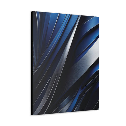 Abstract Blue & Silver - Canvas Gallery Wraps