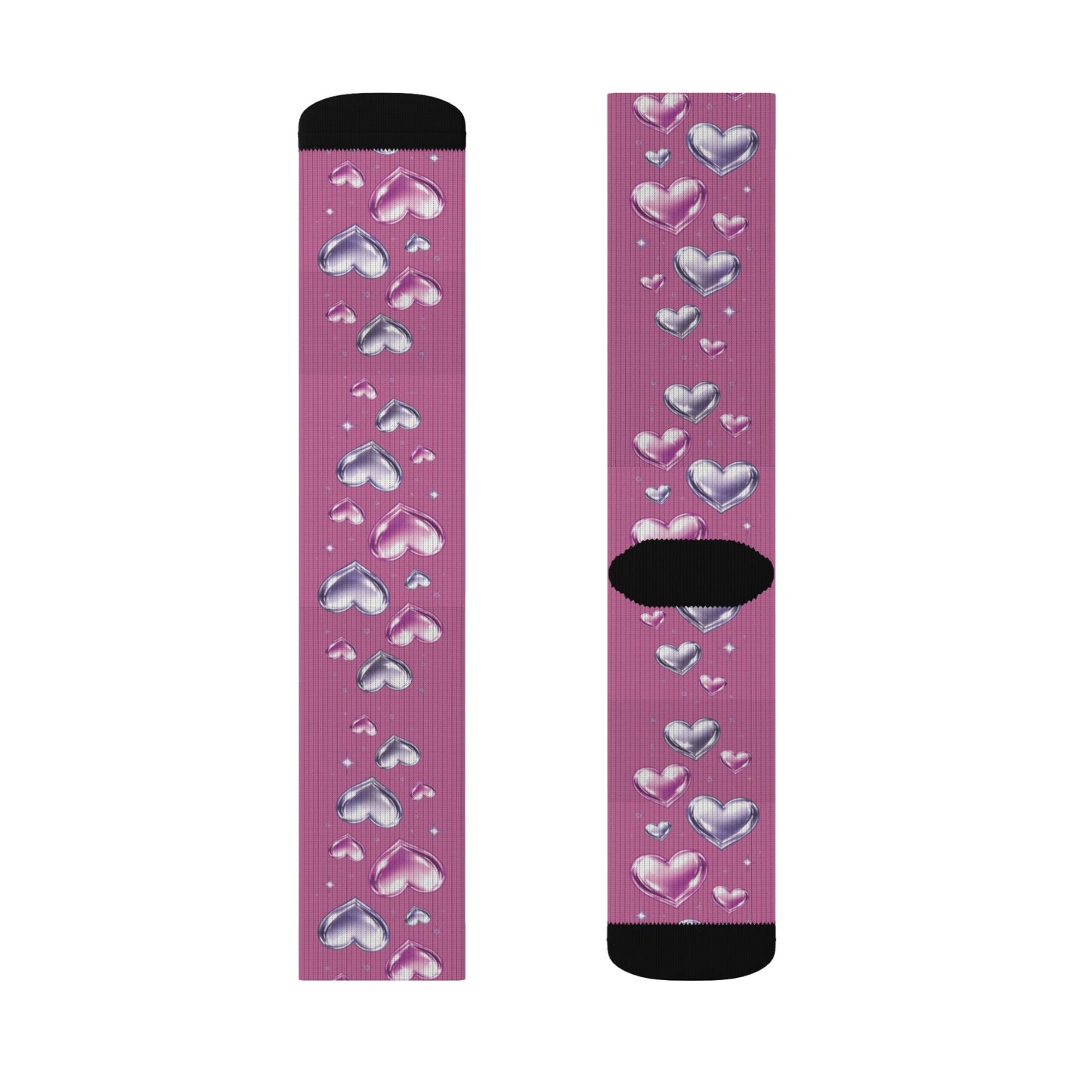 Purple & Pink Hearts Socks