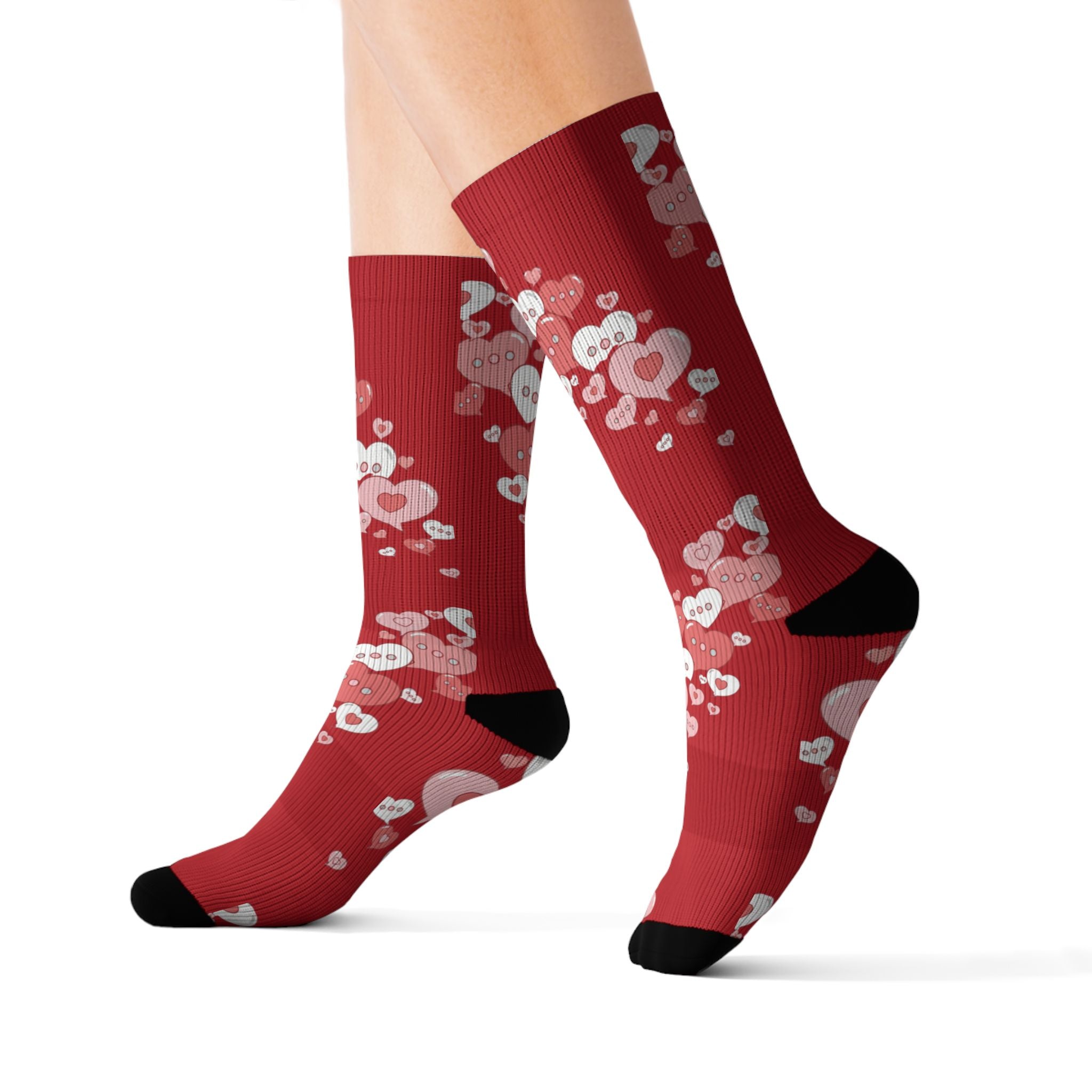 Conversation Bubble Hearts Socks