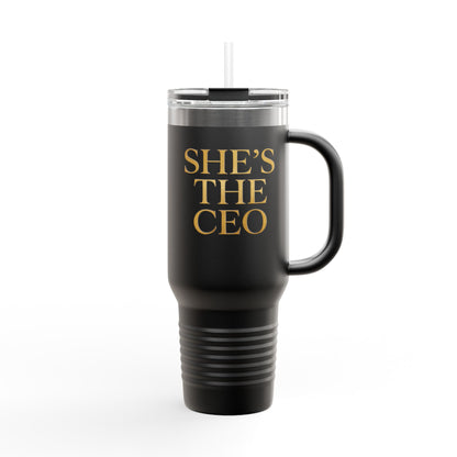 She's The CEO - Insulated Travel Mug, 40oz