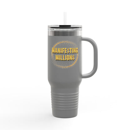 "Manifesting Millions" - Insulated Travel Mug, 40oz