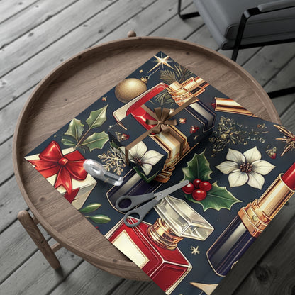 Christmas Glam Makeup Essentials - Gift Wrap Papers - Creatively Designed Shop
