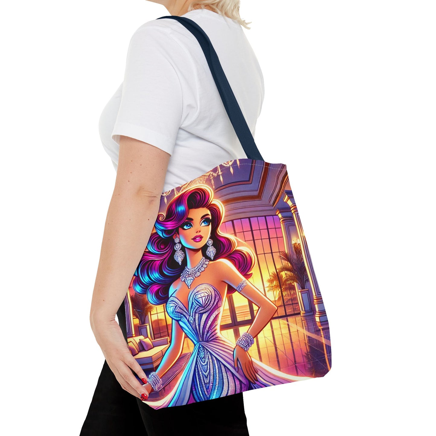 "Elegance Suits Me" (Purple) - Tote Bag (AOP)