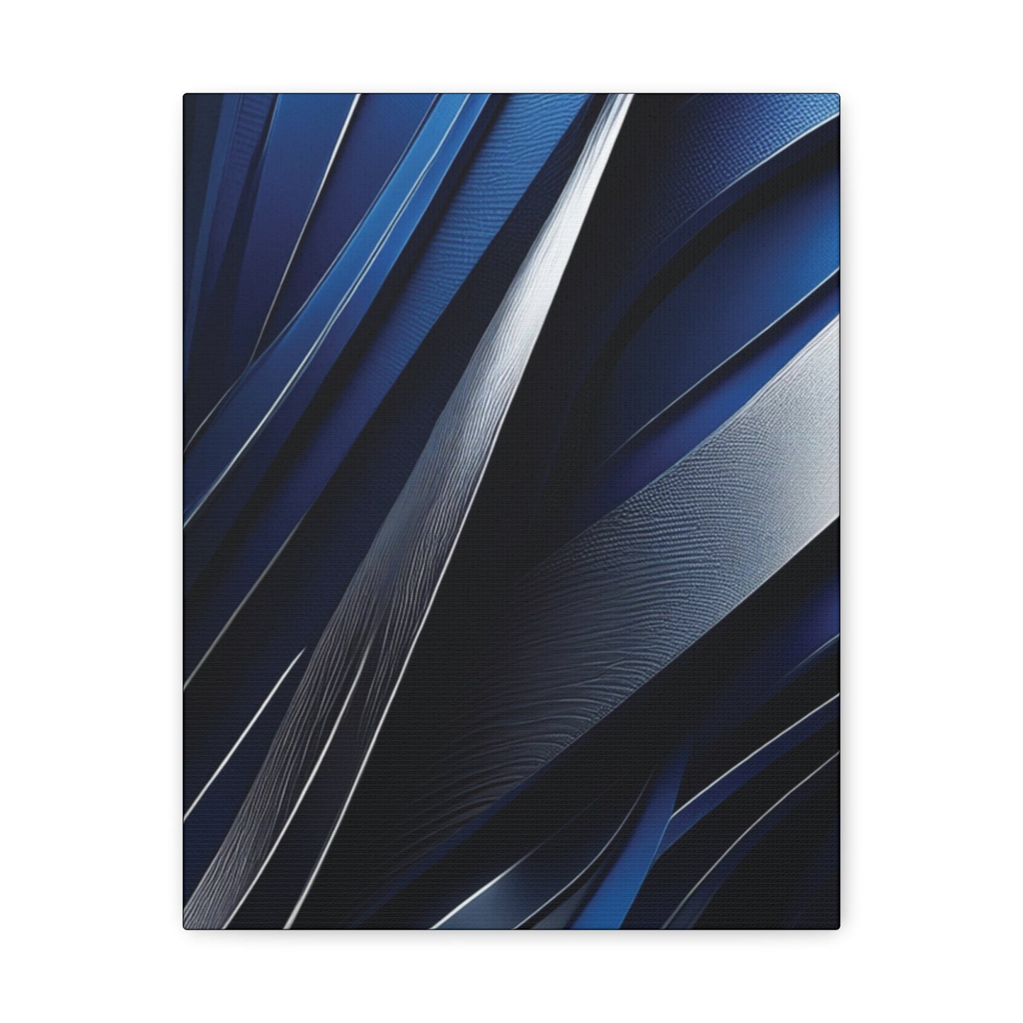 Abstract Blue & Silver - Canvas Gallery Wraps