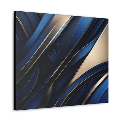 Abstract Blue & Gold - Canvas Gallery Wraps