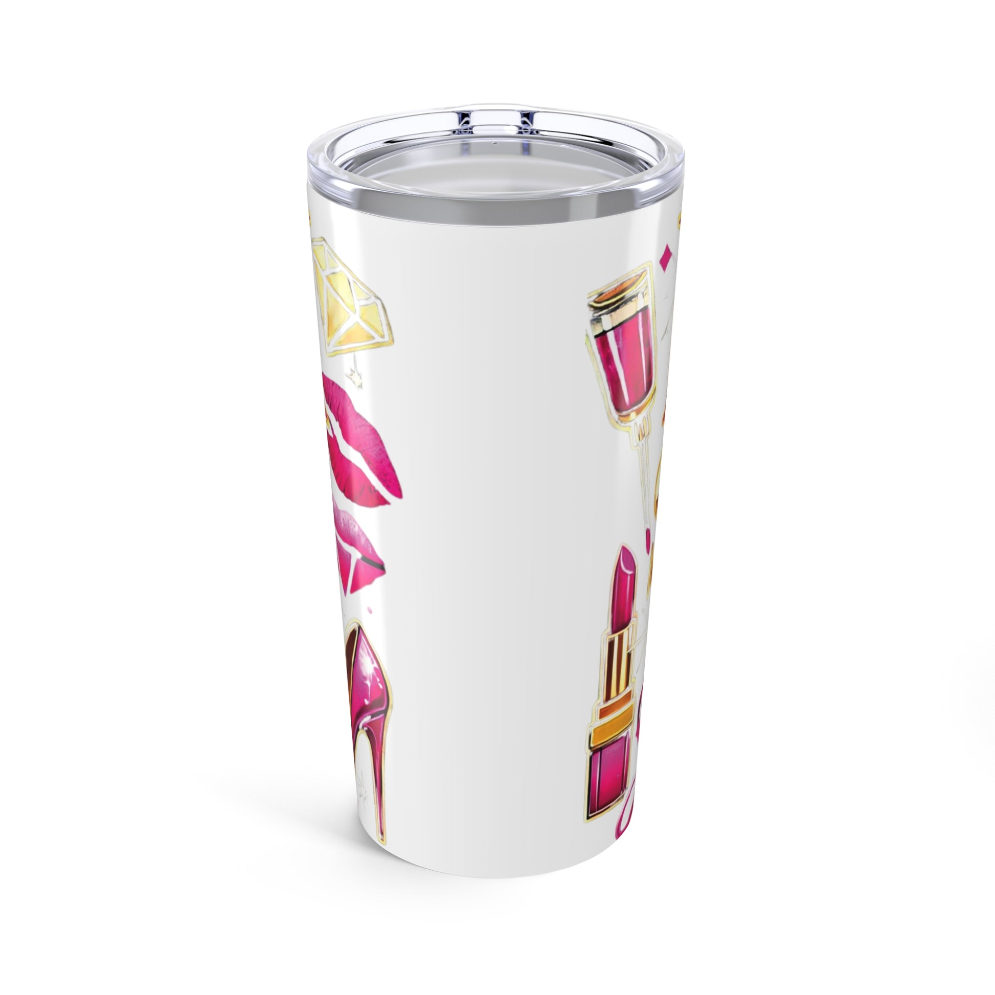 Pink, Sip & Love - White Tumbler 20oz - Creatively Designed Shop