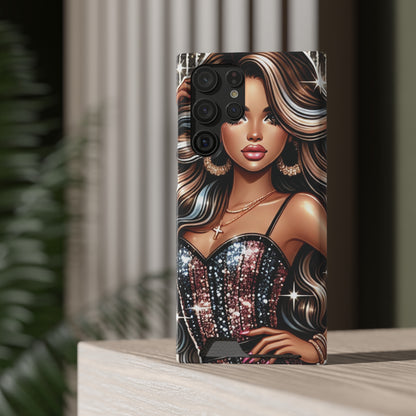 "Beautiful" - Phone Case With Card Holder - Creatively Designed Shop