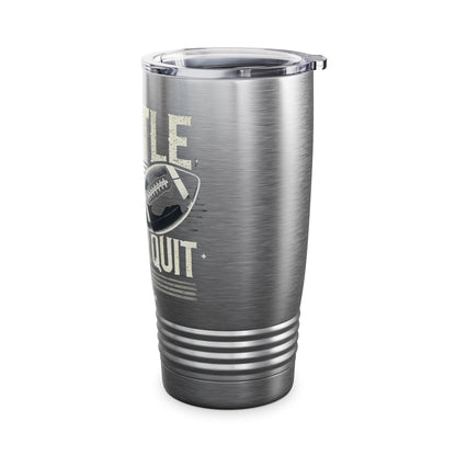 Hustle, Hit, Never Quit - Ringneck Tumbler, 20oz - Creatively Designed Shop