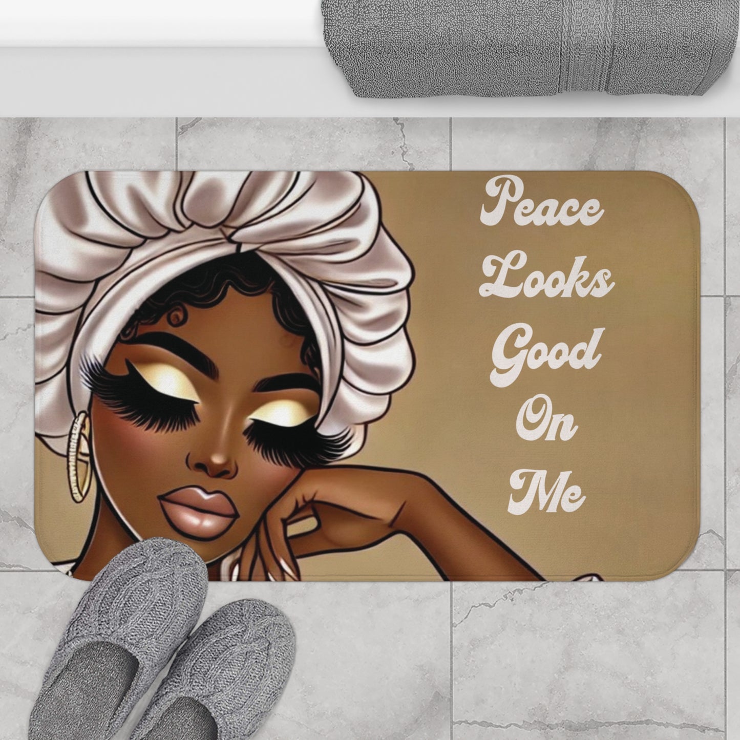 Peace Looks Good On Me - Bath Mat