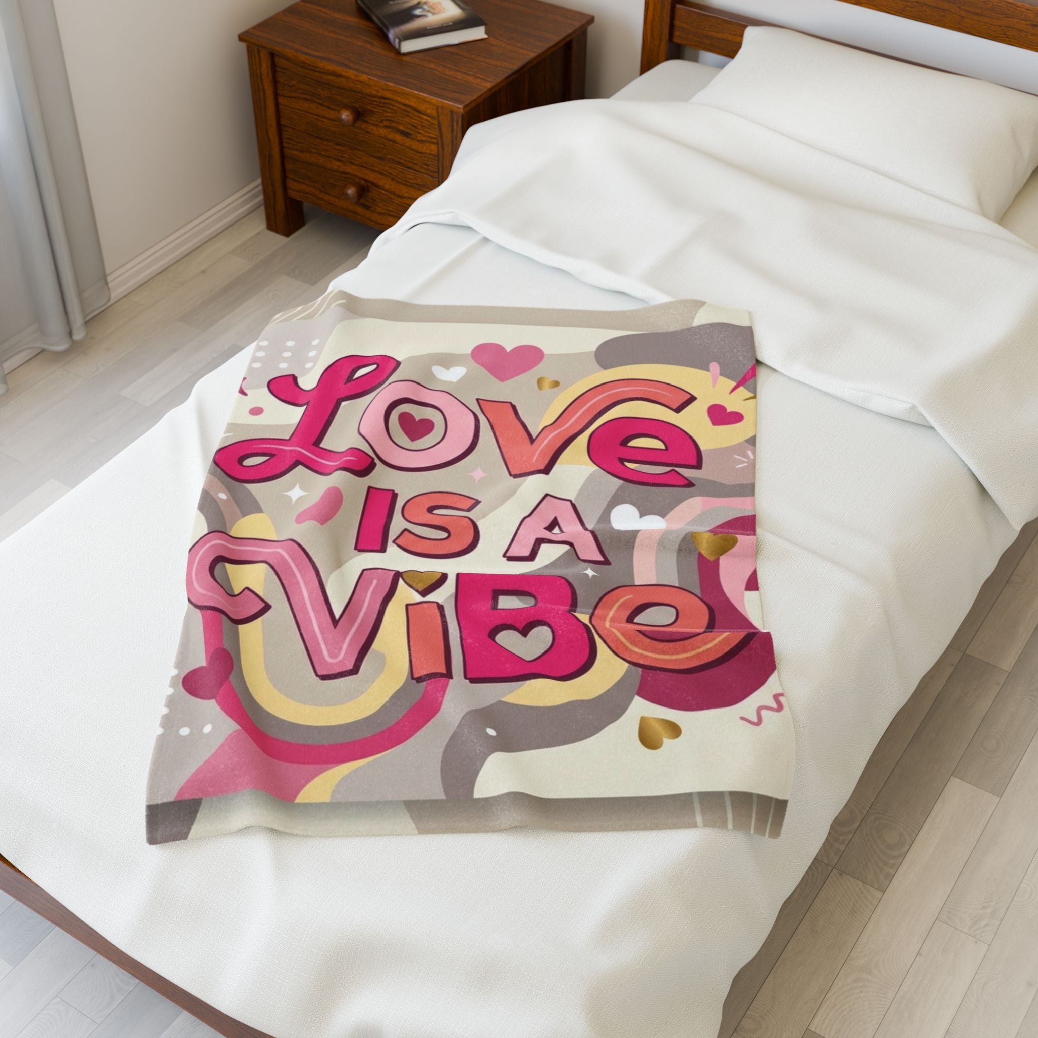 Love Is A Vibe – Plush Velveteen Blanket