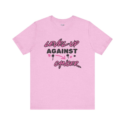 Level Up Against Cancer - Unisex Jersey Short Sleeve Tee