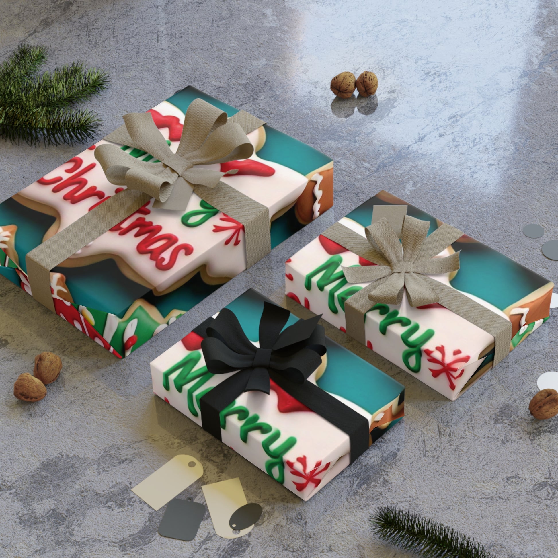 Christmas Cookies & Treats - Gift Wrapping Paper Rolls, 1pc - Creatively Designed Shop