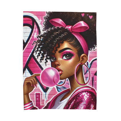 Pink Attitude - Velveteen Plush Blanket