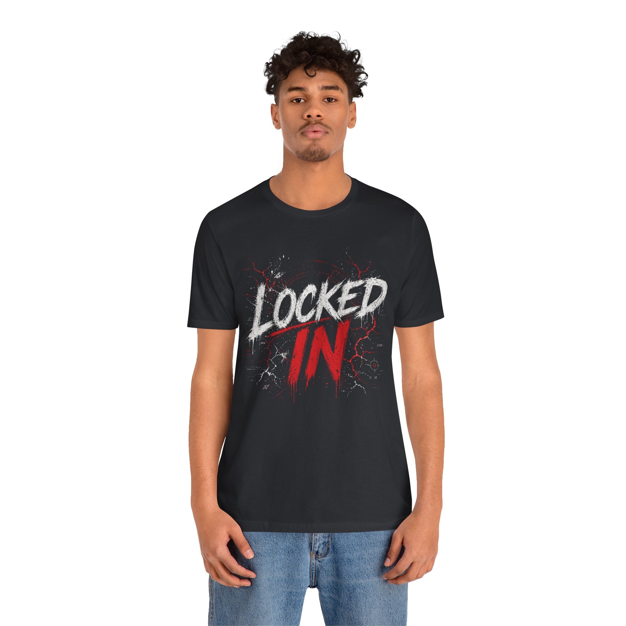 Locked In (Red) - Jersey Short Sleeve Tee