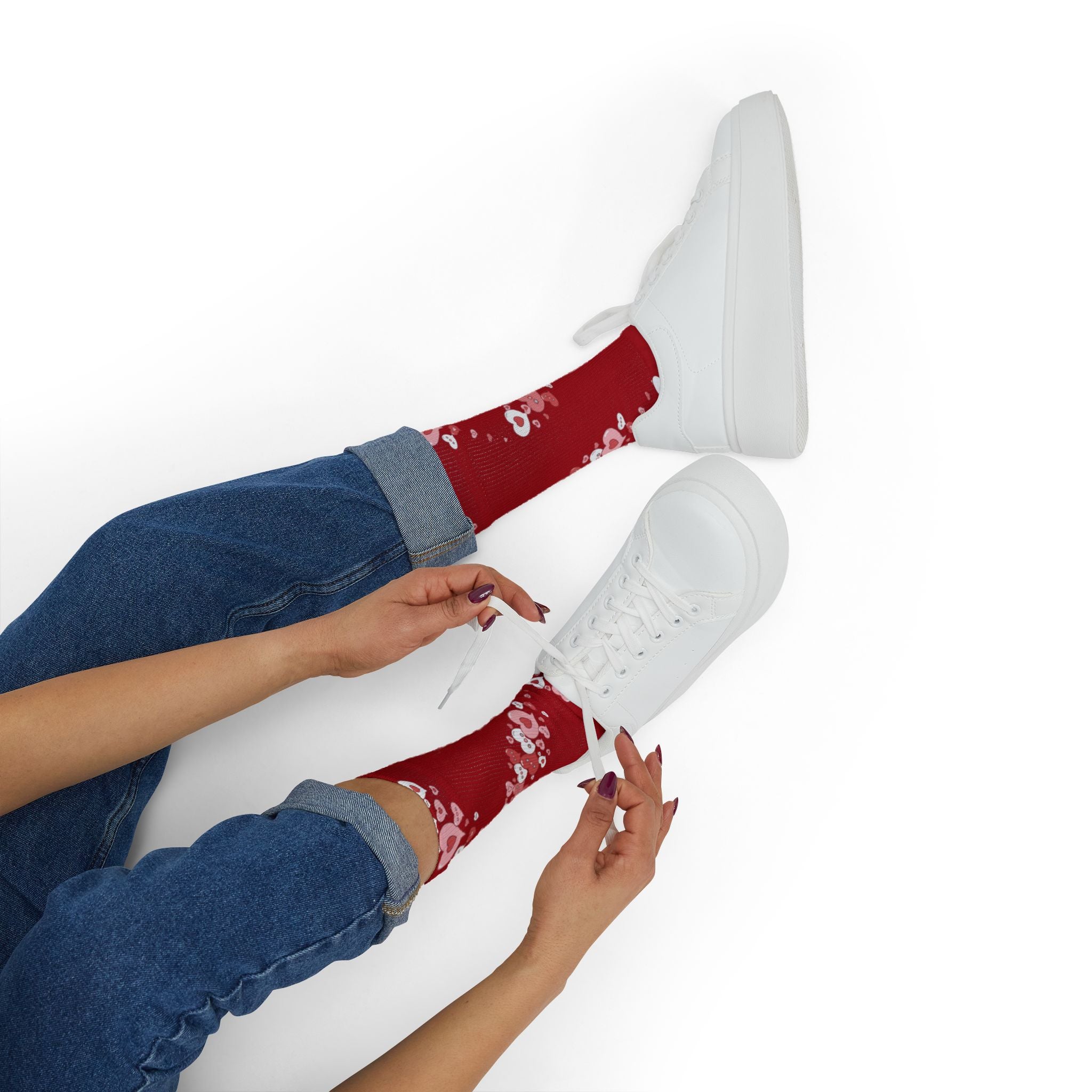 Conversation Bubble Hearts Socks