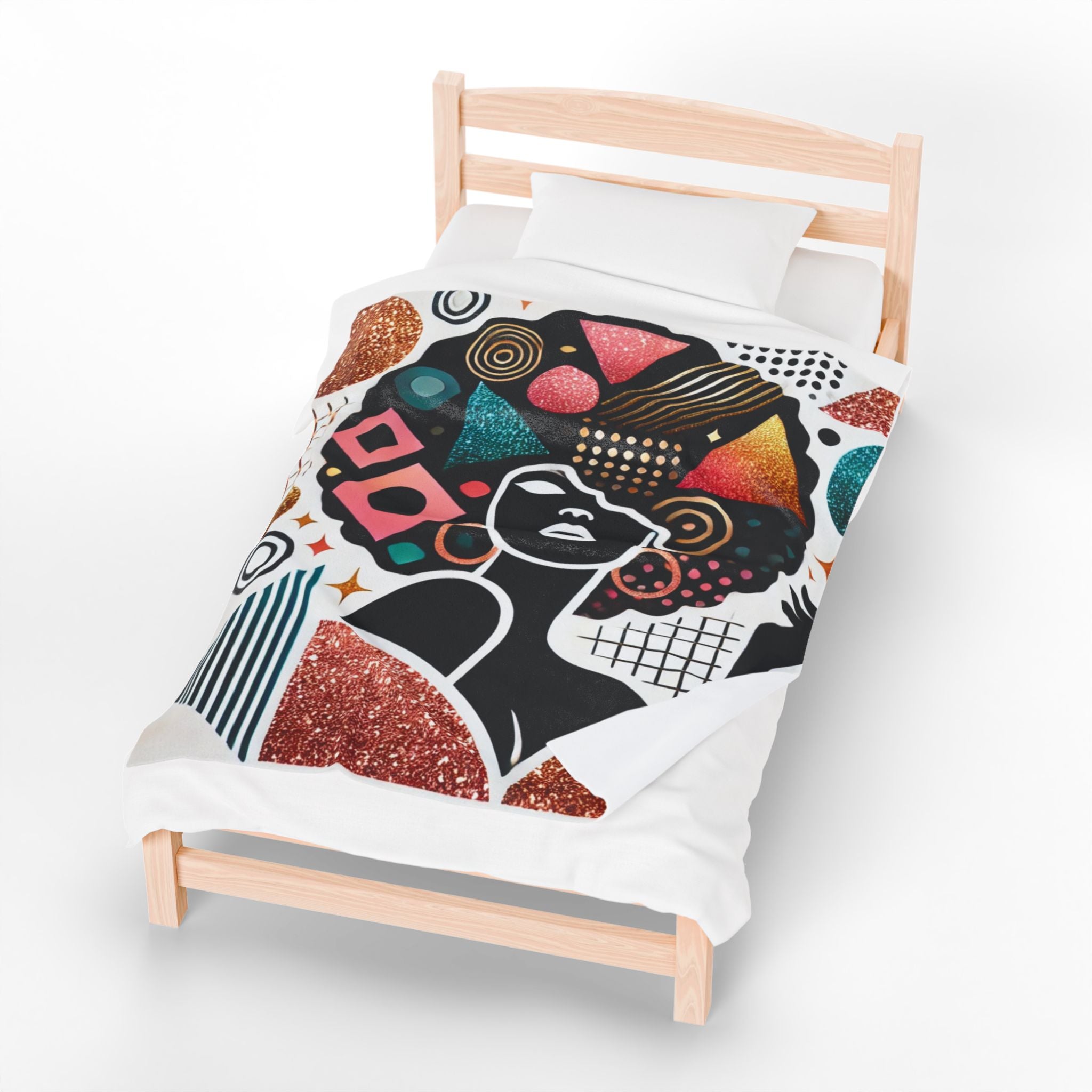 Crowned in Confidence – Plush Velveteen Blanket