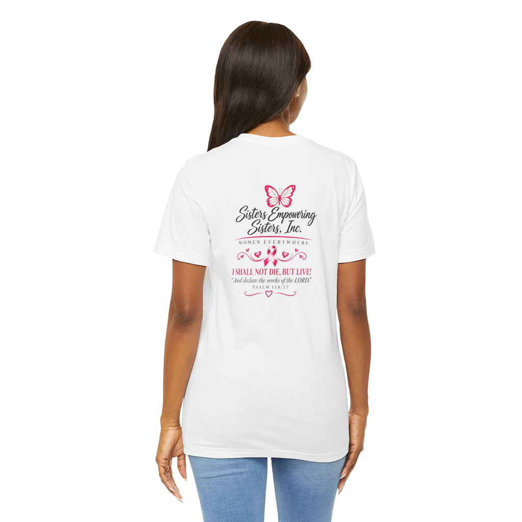 2026 Featured: Sisters Empowering Sisters Breast Cancer Awareness Tee | Front & Back Print